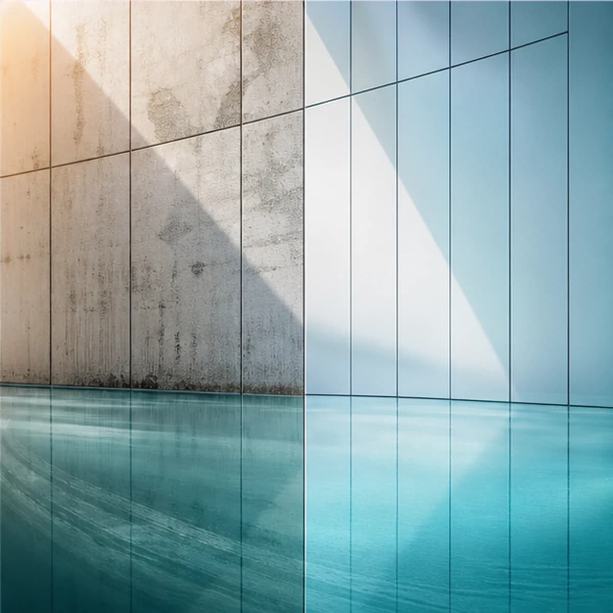 سطح معماري قبل استعادة الوضوح